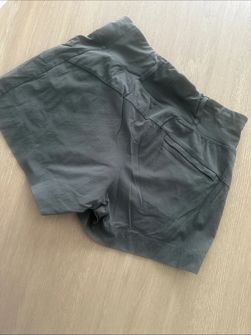 Athleta Trekkie North Lightweight Olive Green Active Shorts - Picture 2 of 4
